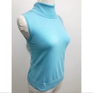 Talbots petite S Turtleneck Sleeveless Blouse